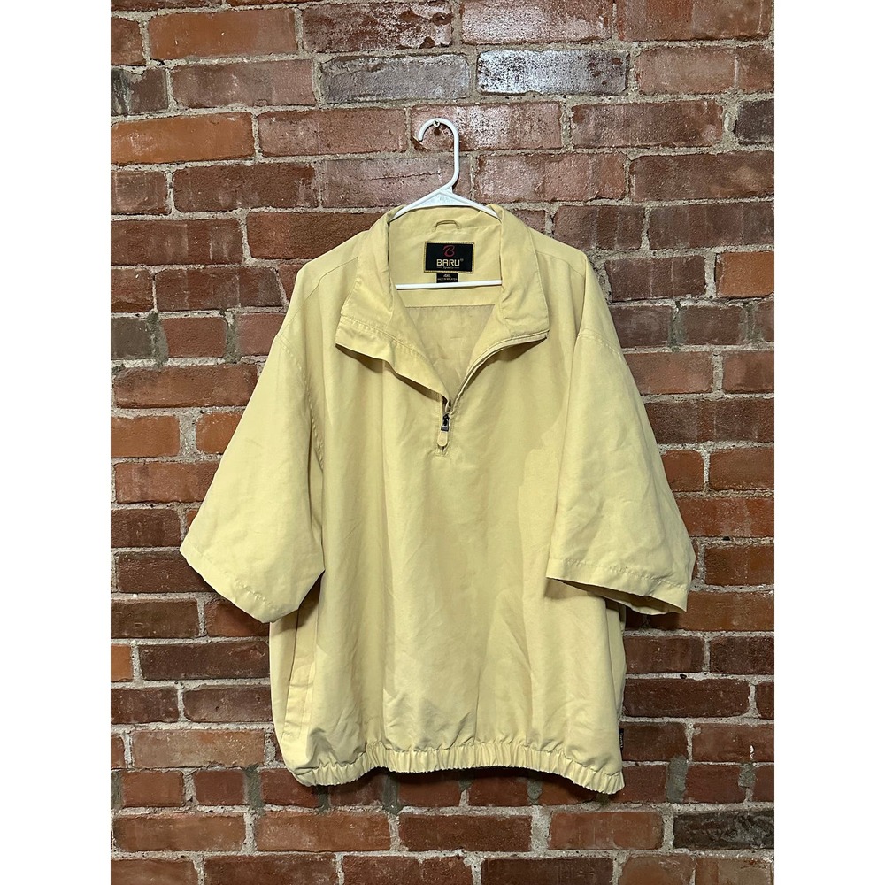 Baru Vintage half sleeve quarter zip oversized minimalist hipster top